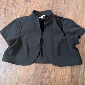 Dressbarn 18W Black Cropped Bolero Jacket Plus Size Crop